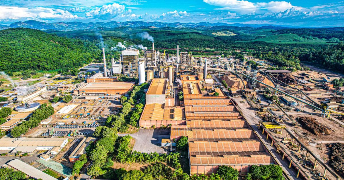 Operação da Cenibra onde a balança ferroviária com software da GVD está em uso.